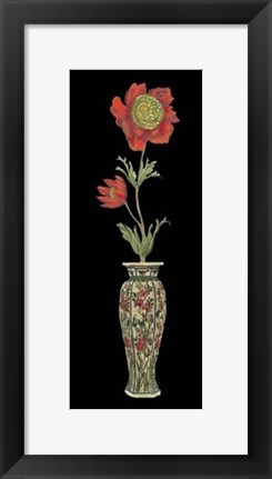 Framed Anemone in Vase I Print