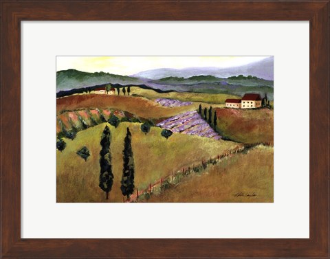 Framed Tuscany Afternoon I Print