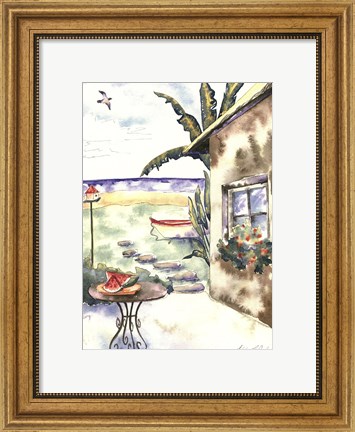 Framed Tropical Holiday I Print