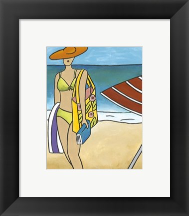 Framed Beach Blanket Baby I Print