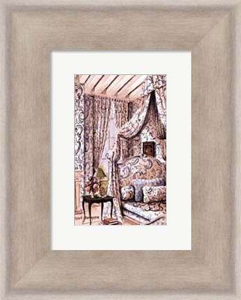 Framed Eternal Charm of Blue and White Print