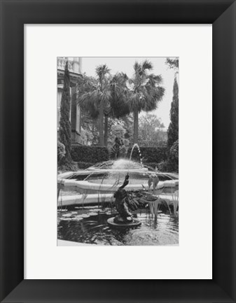 Framed Garden Fountain II Print