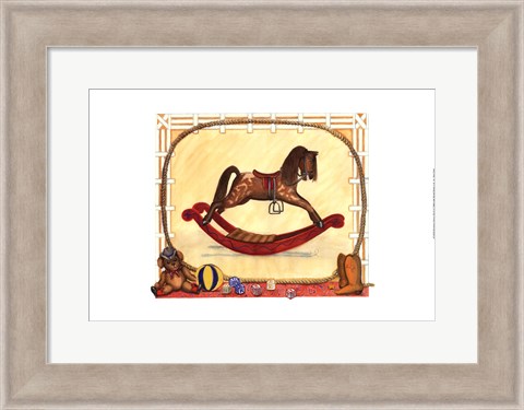 Framed Rocking Horse (D) II Print