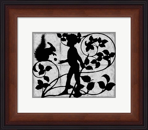 Framed Child Silhouette I Print