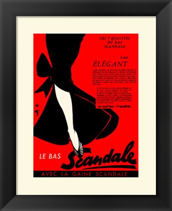 Framed Scandle Affiche Print