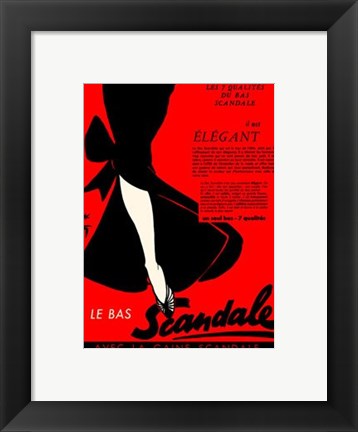 Framed Scandle Affiche Print