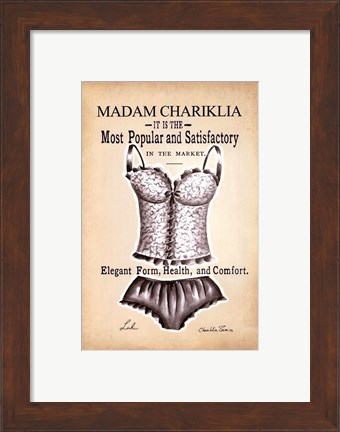 Framed Chariklia&#39;s Lingerie II Print