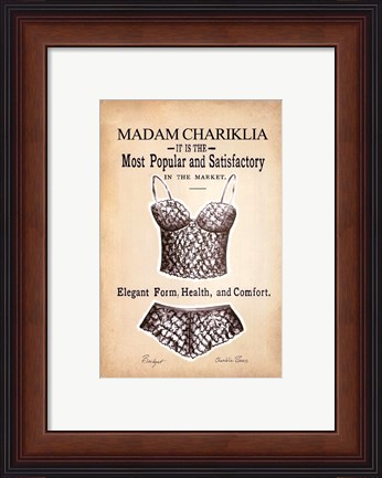 Framed Chariklia&#39;s Lingerie III Print