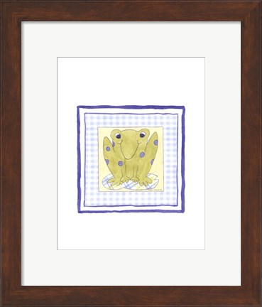 Framed Frog with Plaid (PP) III Print