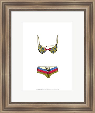 Framed Beach Bikini I (PT) Print