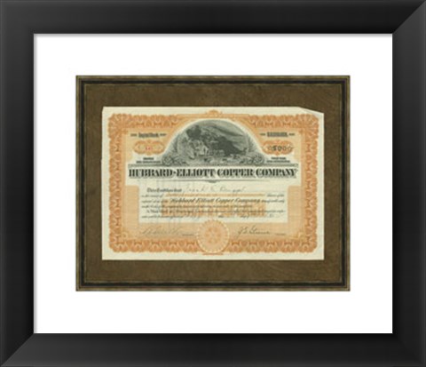 Framed Hubbard Elliot Copper Co. Print