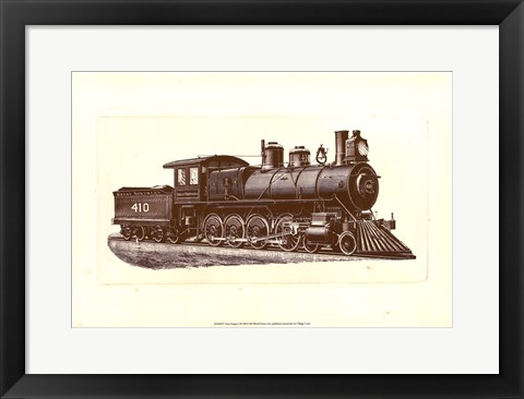 Framed Train Engine I Print