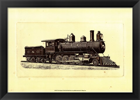 Framed Train Engine II Print