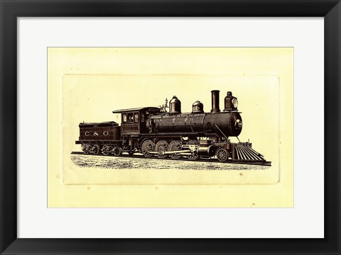 Framed Train Engine II Print