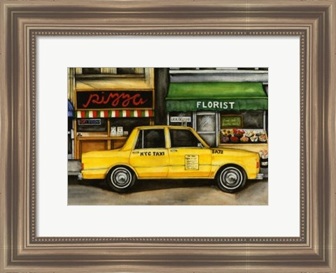 Framed NYC Taxi 5A72 Print