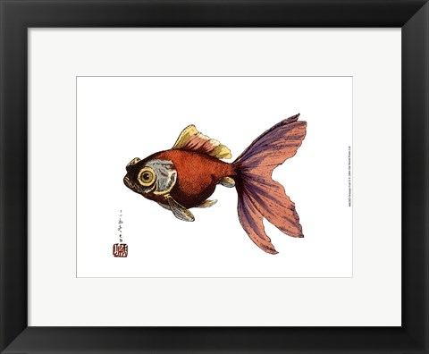 Framed Oriental Fish II Print