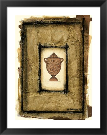Framed Gilded Urn II Print