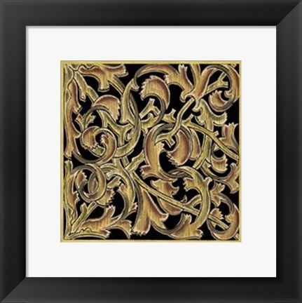 Framed Ornamental Squares II Print