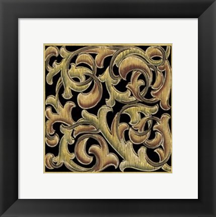 Framed Ornamental Squares III Print