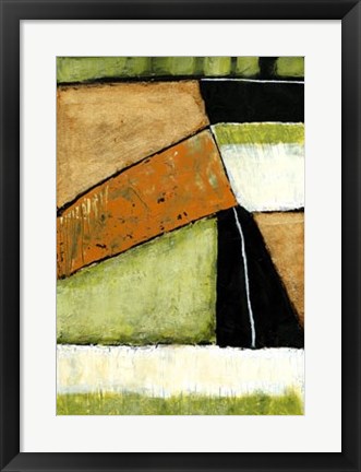 Framed Acid Green Asphalt I Print