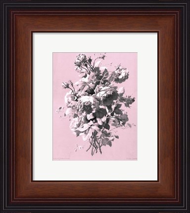 Framed Roses on Pink Print