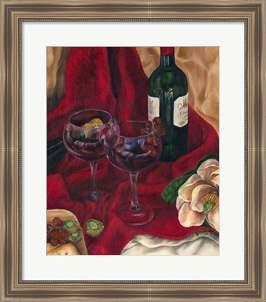 Framed Jennifer&#39;s Wine Indulgence II Print