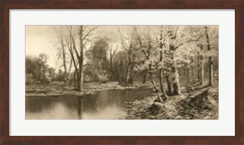 Framed Tranquil Riverscape I Print