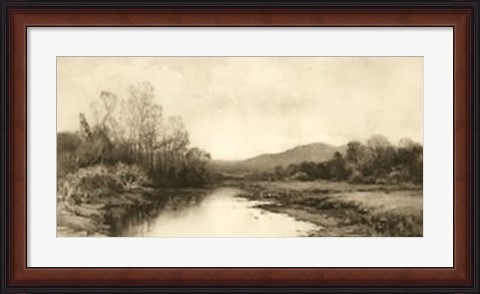 Framed Tranquil Riverscape II Print