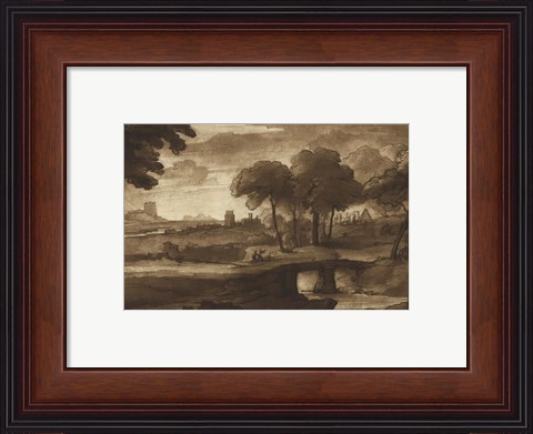 Framed Pastoral Landscape IV Print