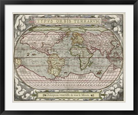 Framed Typvs Orbis Map Print