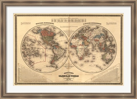 Framed Johnsons Globular World Print