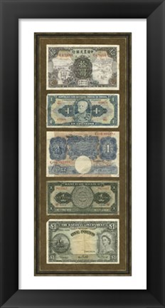 Framed Foreign Currency Panel II Print