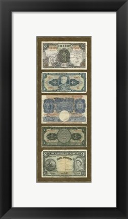 Framed Foreign Currency Panel II Print