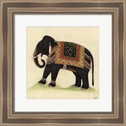 Framed Elephant from India II Print