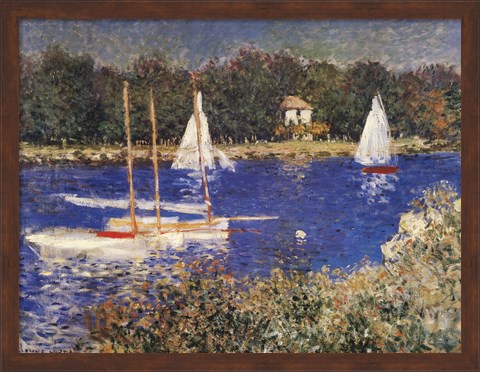 Framed Bassin at Argenteuil Print