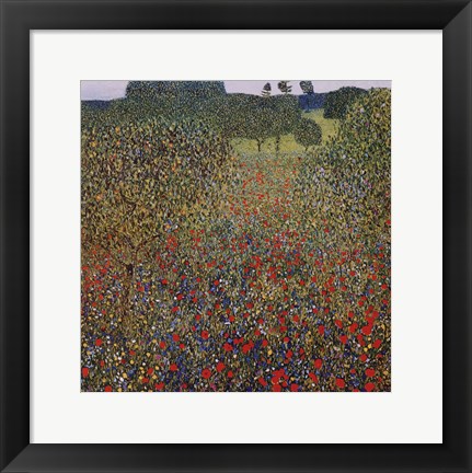 Framed Field of Poppies, c.1907 Print