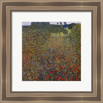 Framed Field of Poppies, c.1907 Print