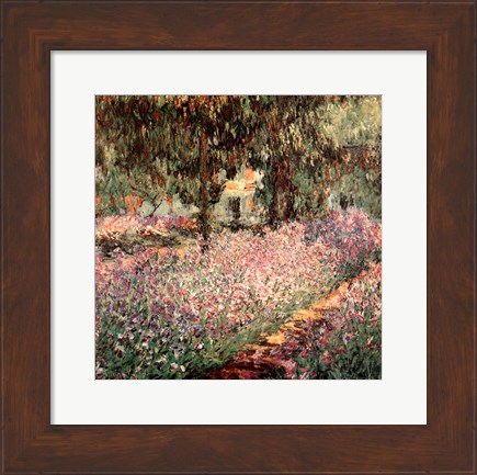 Framed Artist&#39;s Garden at Giverny, c.1900 (detail) Print