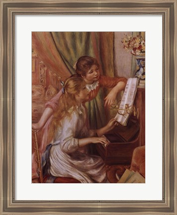 Framed Two Young Girls at the Piano Print