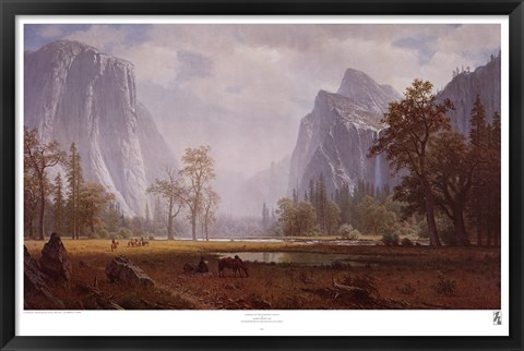 Framed Looking Up The Yosemite Valley Print