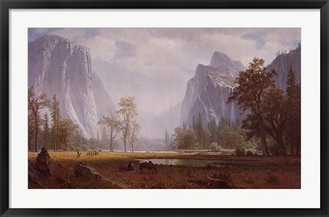 Framed Looking Up The Yosemite Valley Print