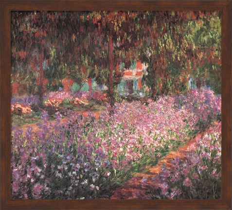 Framed Artist&#39;s Garden at Giverny, c.1900 (detail) Print