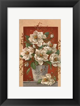 Framed Magnolias En Rouge Print