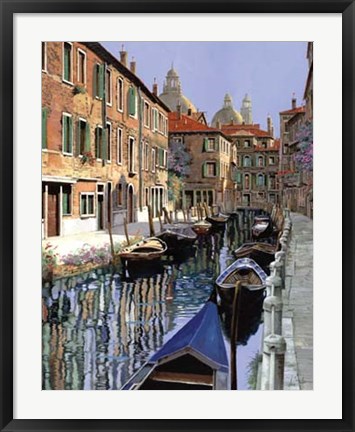 Framed La Barche Sul Canale Print