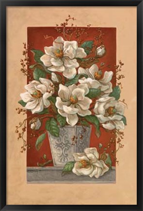 Framed Magnolias En Rouge Print