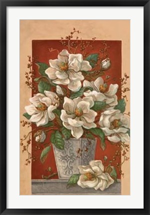 Framed Magnolias En Rouge Print