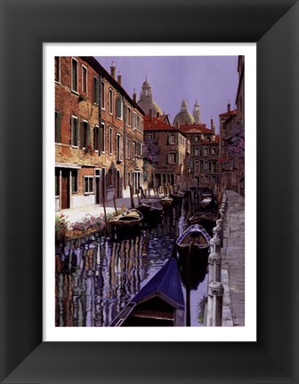 Framed La Barche Sul Canale Print