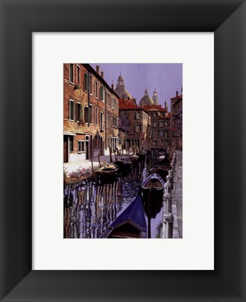 Framed La Barche Sul Canale Print