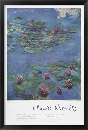 Framed Waterlilies Print