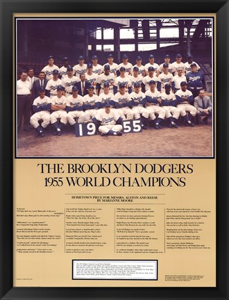 Framed Brooklyn Dodgers, 1955 Print